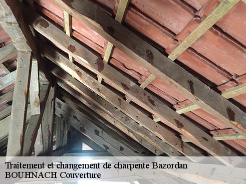 Traitement et changement de charpente  bazordan-65670 BOUHNACH Couverture